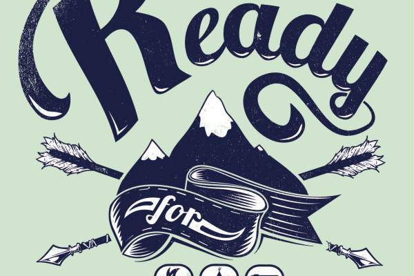 几何图案山峰字母印花矢量图服装裁片T恤烫图印花花型素材