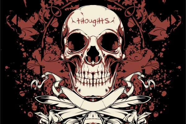 几何涂鸦花纹字母骷髅头印花矢量图服装裁片T恤烫图印花花型素材