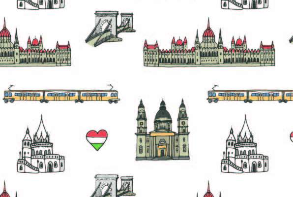 几何建筑电车印花矢量图服装纺织数码印花花型素材