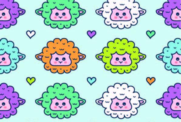 几何卡通图案印花矢量图服装纺织数码印花花型素材