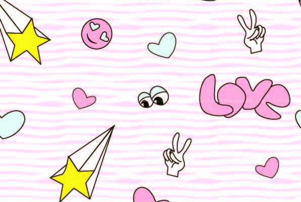 卡通图案儿童印花矢量图服装纺织数码印花花型素材