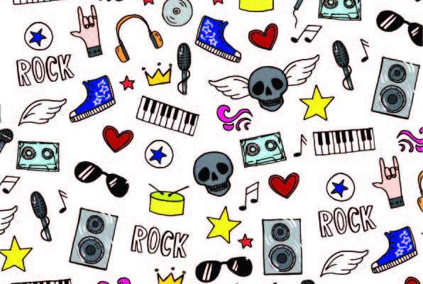 几何卡通图案骷髅头字母印花矢量图服装纺织数码印花花型素材