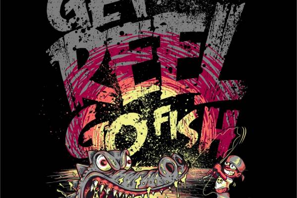 几何涂鸦鳄鱼字母印花矢量图服装裁片T恤烫图印花花型素材