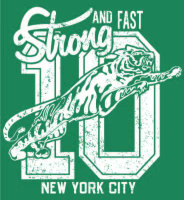 字母数字豹子印花矢量图服装裁片T恤烫图印花花型素材