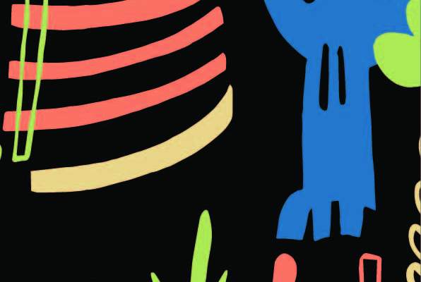 抽象骷髅头花纹印花矢量图服装纺织数码印花花型素材