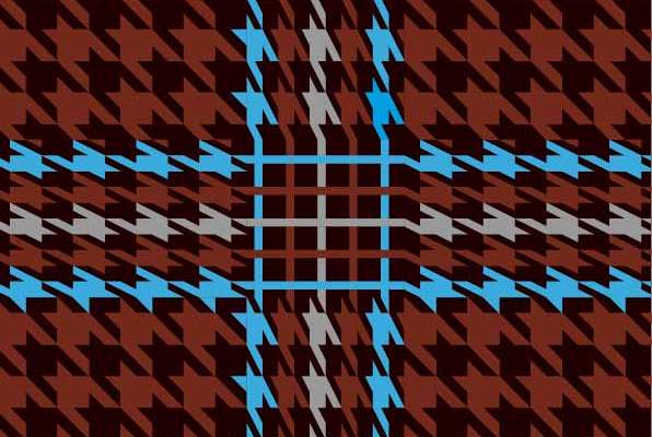 几何千鸟格印花矢量图服装纺织数码印花花型素材