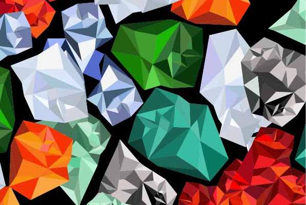 几何图案拼接印花矢量图服装纺织数码印花花型素材