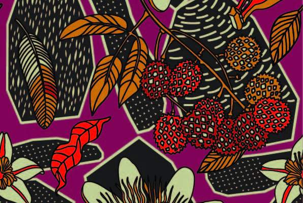 植物花纹印花矢量图服装纺织数码印花花型素材