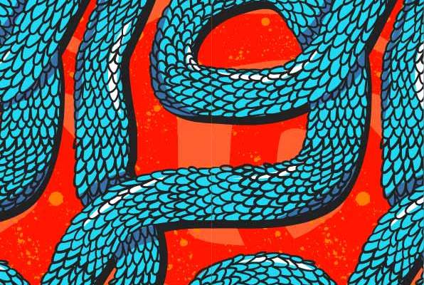 几何花纹鳞片纹理印花矢量图服装纺织数码印花花型素材