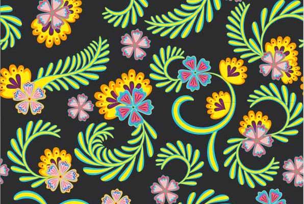 几何植物花纹印花矢量图服装纺织数码印花花型素材