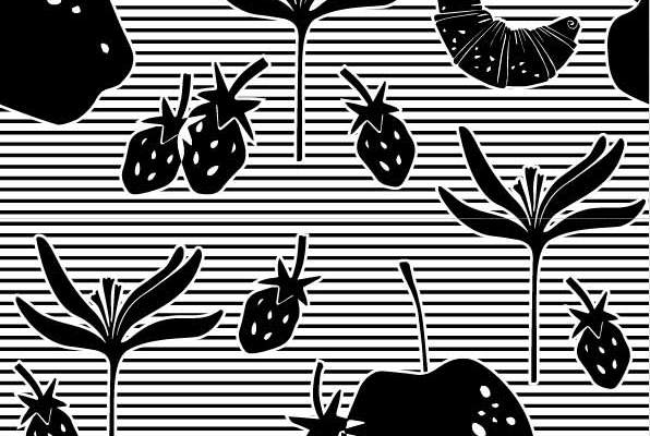 几何条子植物花纹果实苹果印花矢量图服装纺织数码印花花型素材