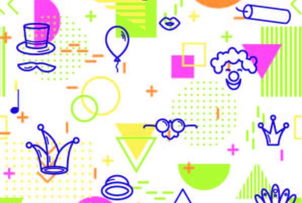 几何卡通图案人物印花矢量图服装纺织数码印花花型素材