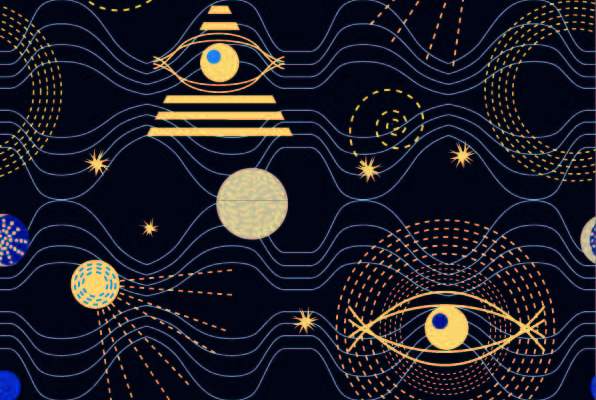 几何线条图案星系印花矢量图服装纺织数码印花花型素材