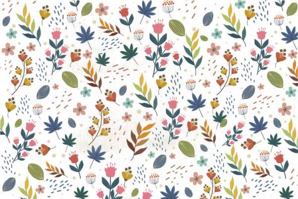 植物花纹拼接印花矢量图服装纺织数码印花花型素材