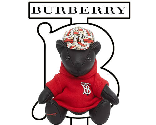 潮牌卡通熊字母印花矢量图服装裁片T恤烫图印花花型素材