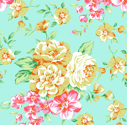 植物牡丹花印花矢量图服装纺织水印数码印花金昌花型素材