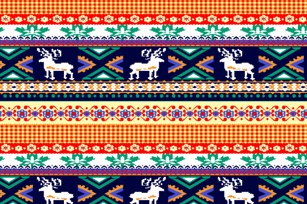 几何花纹格子驯鹿印花矢量图服装纺织水印数码印花金昌花型素材