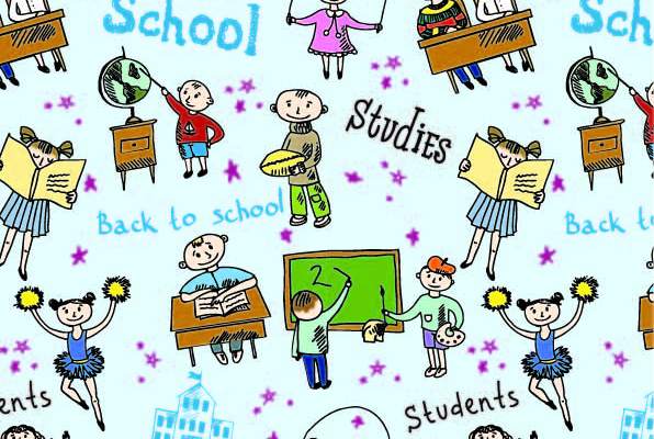 卡通人物字母印花矢量图服装纺织数码印花花型素材