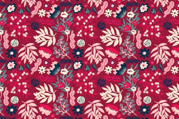 植物花纹拼接印花矢量图服装纺织数码印花花型素材