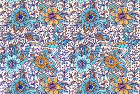 植物花纹拼接印花矢量图服装纺织数码印花花型素材