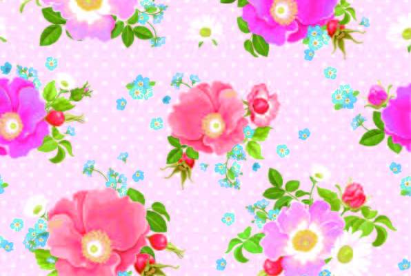 植物花纹拼接印花矢量图服装纺织数码印花花型素材