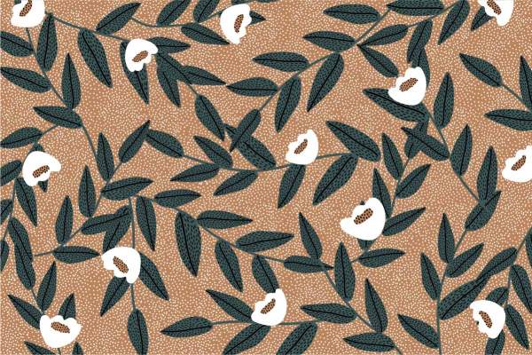 植物花纹拼接印花矢量图服装纺织数码印花花型素材