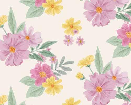 植物花纹拼接印花矢量图服装纺织数码印花花型素材