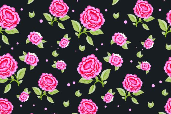 植物花纹拼接印花矢量图服装纺织数码印花花型素材