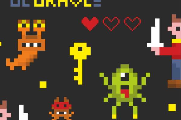 卡通马赛克拼接图案印花矢量图服装纺织数码印花花型素材