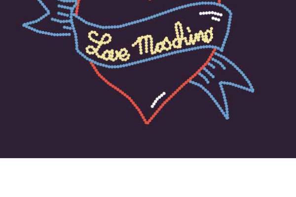 几何爱心蝴蝶结字母印花矢量图服装裁片T恤烫图印花花型素材