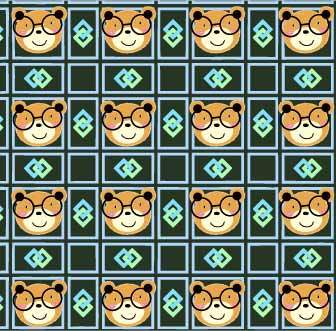 卡通动物眼镜小熊格子印花矢量图服装纺织数码印花花型素材