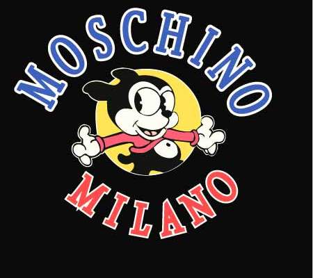 卡通动物图案字母MOSCHINO印花矢量图服装裁片T恤烫图印花花型素材