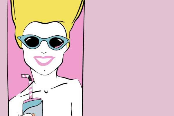 卡通人物潮流印花矢量图服装裁片T恤烫图印花花型素材