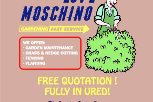 卡通人物园艺师图案字母潮牌印花矢量图服装裁片T恤烫图印花花型素材