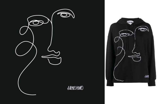 几何线条人物图案印花矢量图服装裁片T恤烫图印花花型素材