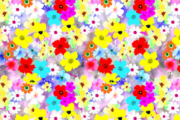 植物花纹小碎花印花矢量图服装纺织数码印花花型素材