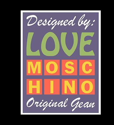 几何图案字母MOSCHINO潮牌印花矢量图服装裁片T恤烫图印花花型素材