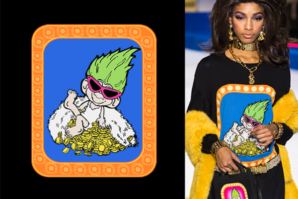 卡通图案人物印花矢量图服装裁片T恤烫图印花花型素材