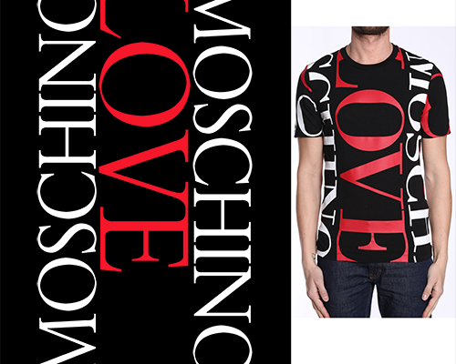 字母MOSCHINO潮牌印花矢量图服装裁片T恤烫图印花花型素材