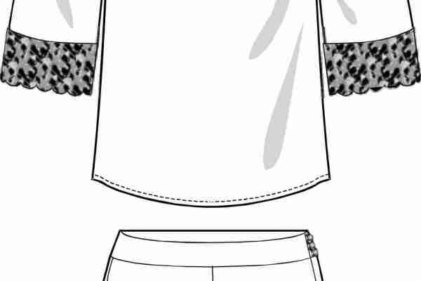 女士套装设计手稿矢量图