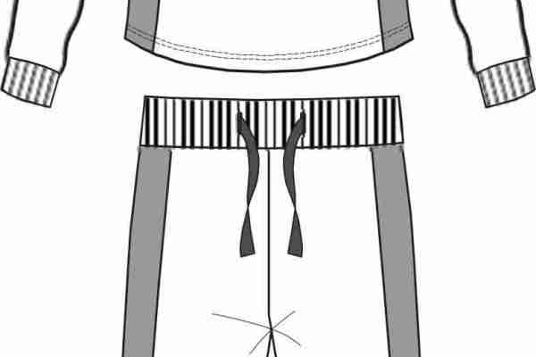 女士套装设计手稿矢量图