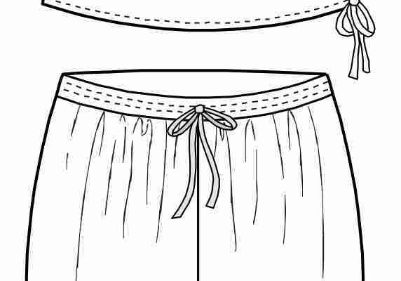 服装套装设计手稿矢量图