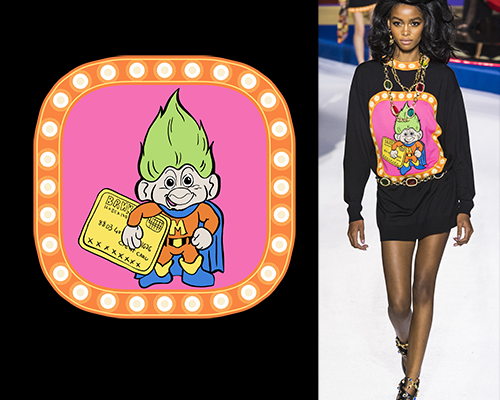 卡通图案人物印花矢量图服装裁片T恤烫图印花花型素材