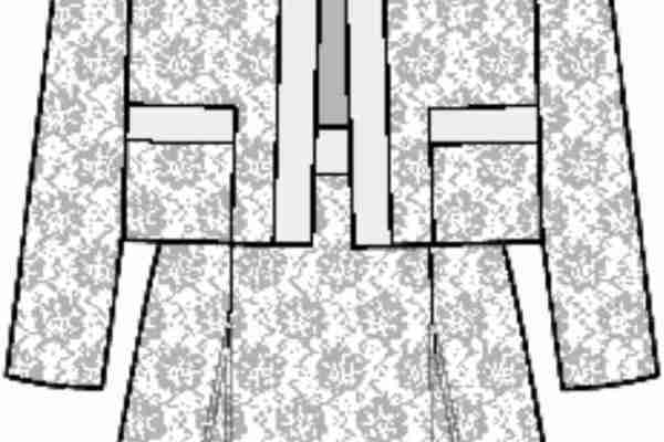 服装套装设计手稿矢量图