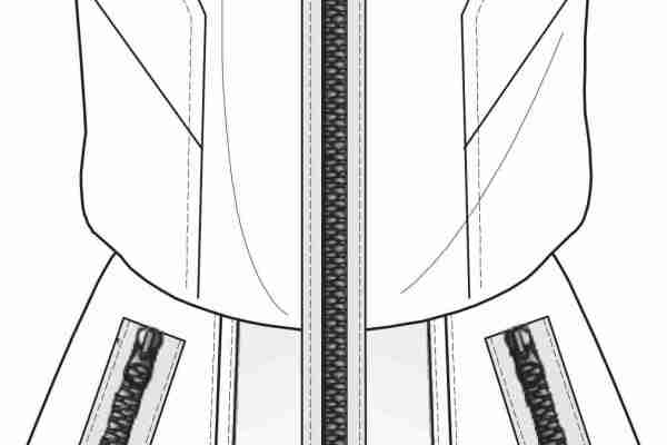 服装套装设计手稿矢量图