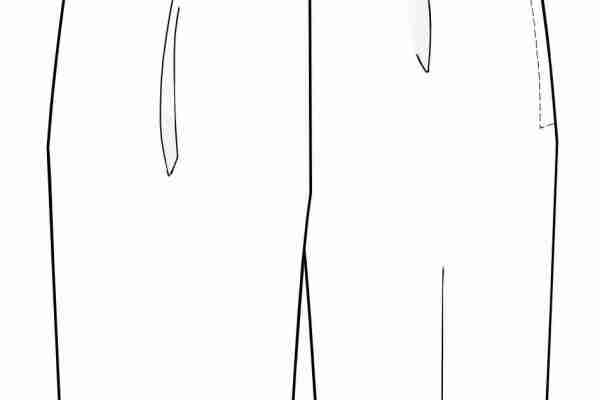 服装套装设计手稿矢量图