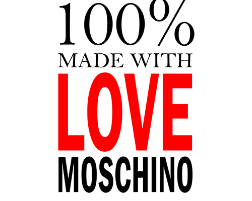 潮牌字母MOSCHINO印花矢量图服装裁片T恤烫图印花花型素材