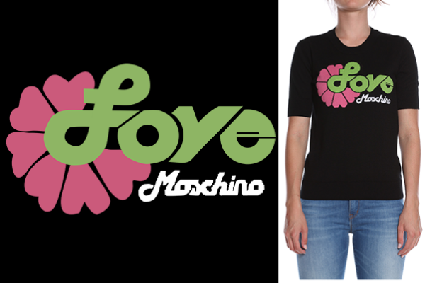 植物邹菊字母图案潮牌印花矢量图服装裁片T恤烫图印花花型素材