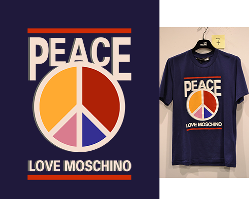 MOSCHINO字母图案潮牌印花矢量图服装裁片T恤烫图印花花型素材