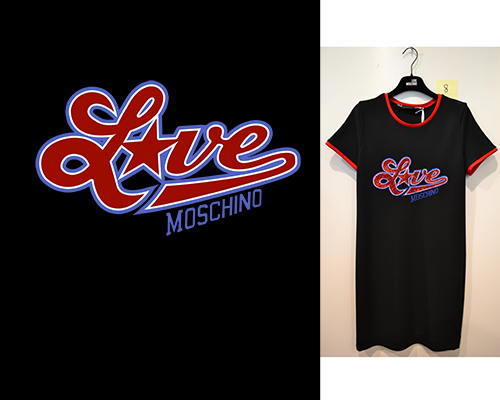 MOSCHINO字母图案潮牌印花矢量图服装裁片T恤烫图印花花型素材